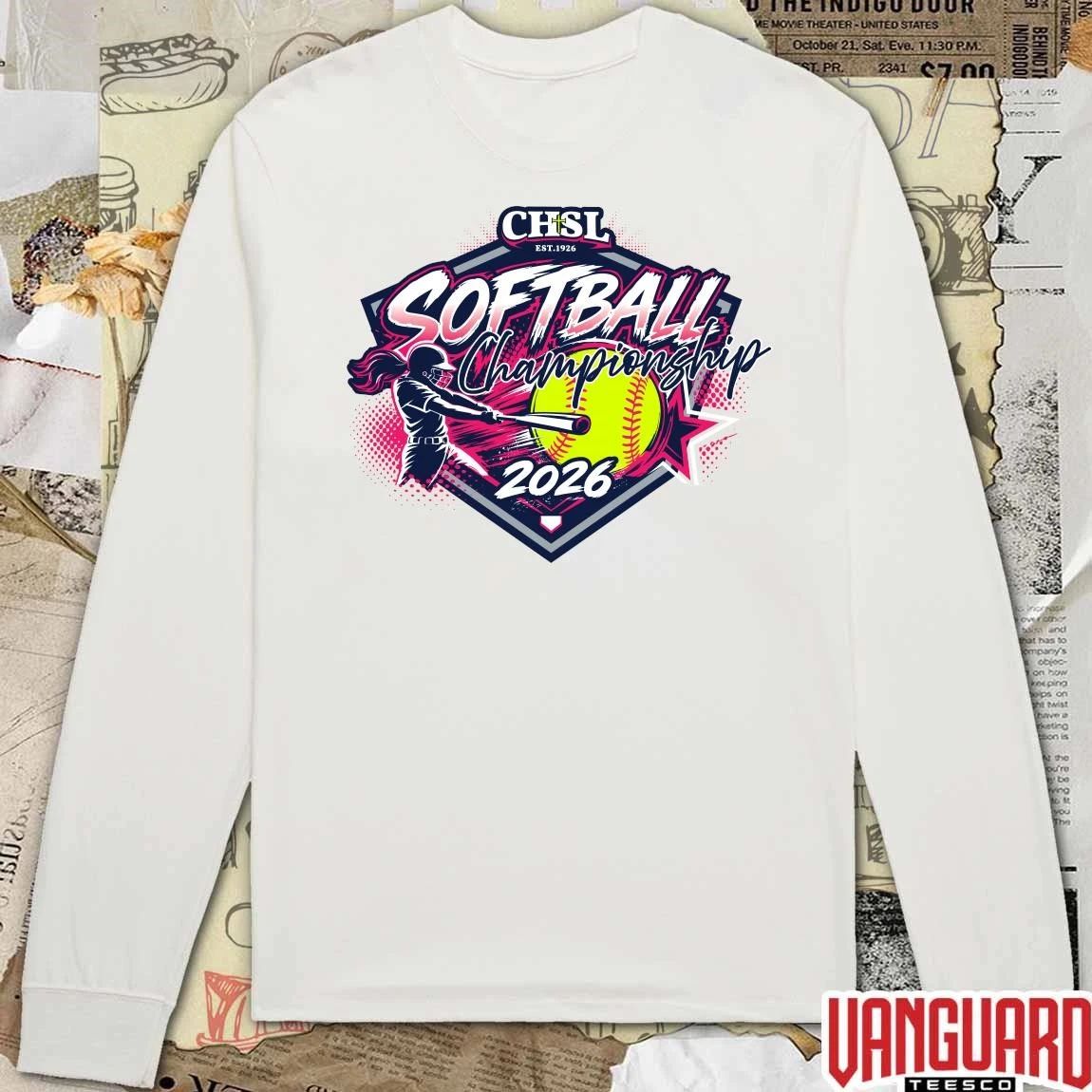 2026 CHSL Softball Pop-Up Shop Tee Championship Logo t-shirt