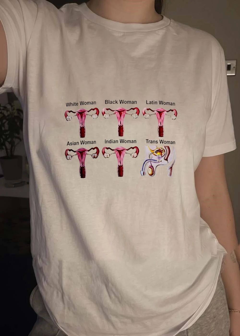 Biology Anatomy Chart Women Gender Identity T-Shirt