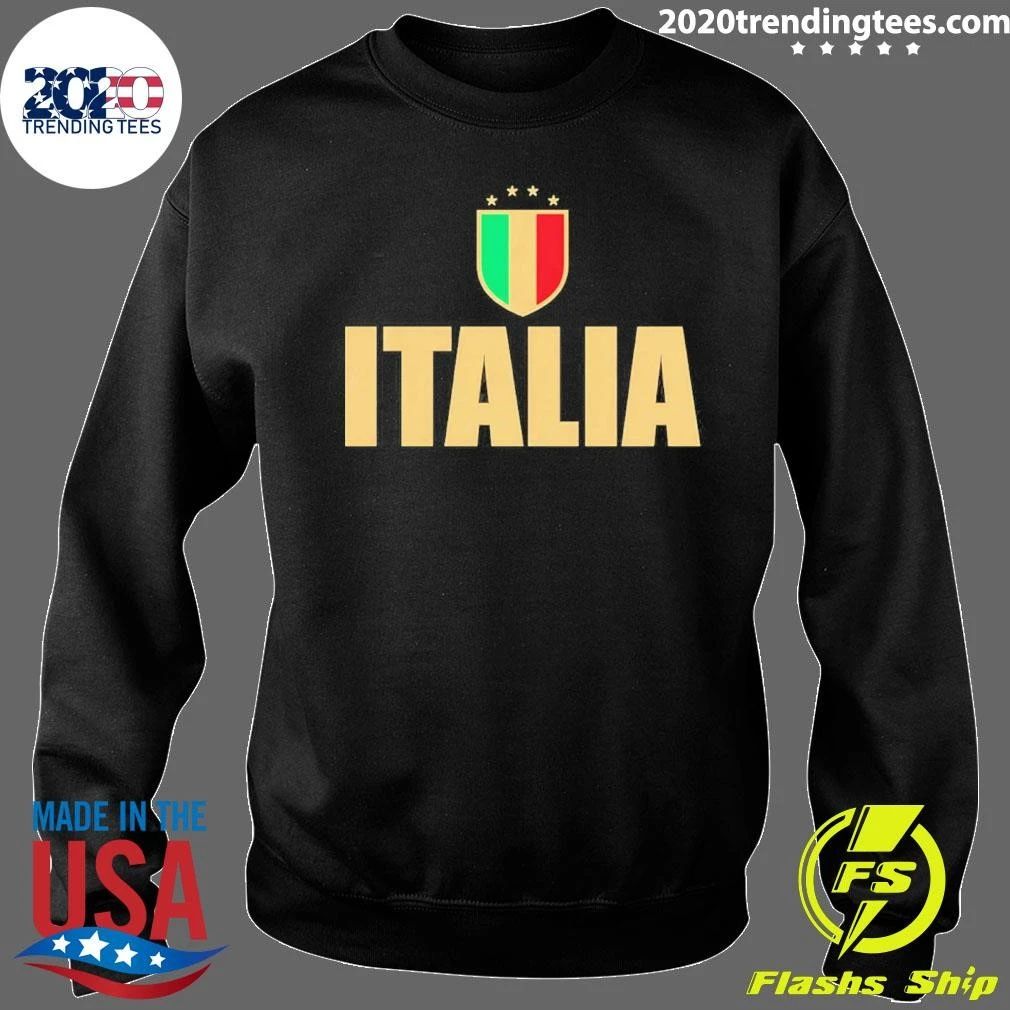 Gold Italia National Team Crest Italy Soccer Shirt