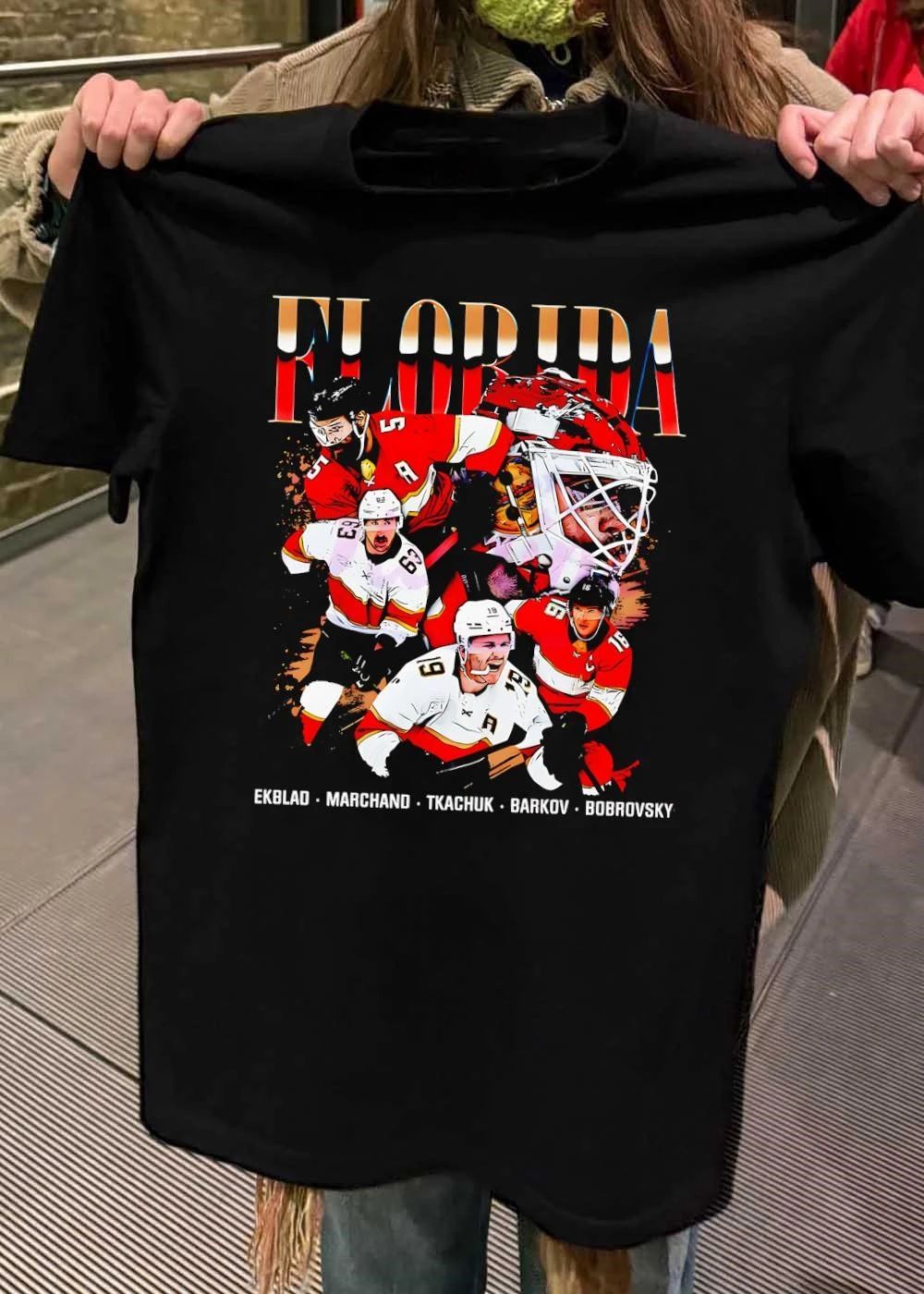 Florida Panthers Ekblad Marchand Tkachuk Barkov Bobrovsky Vintage Hockey shirt
