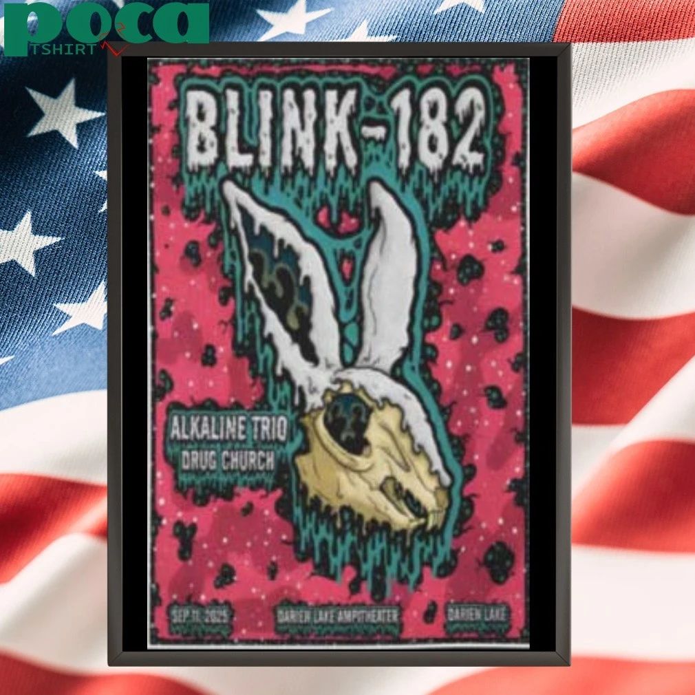 Blink-182 Fall Tour 2025 Darien Center NY Poster T-shirt