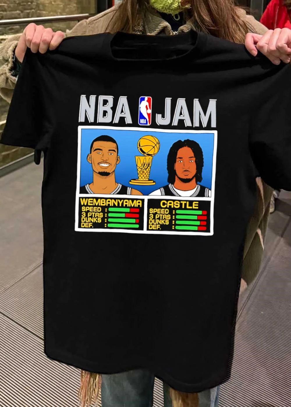 NBA Jam Victor Wembanyama Stephon Castle San Antonio Spurs Basketball shirt