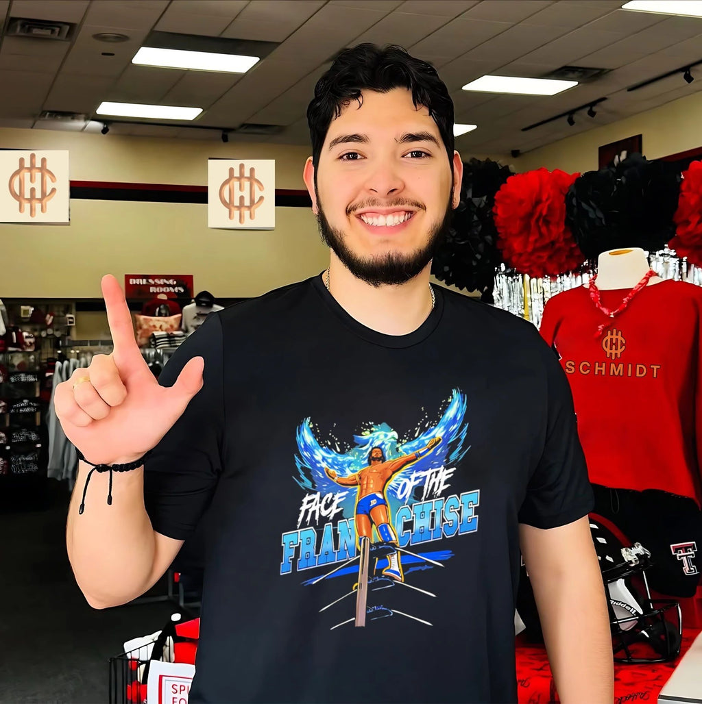 AJ Styles face of the Franchise illustration shirt