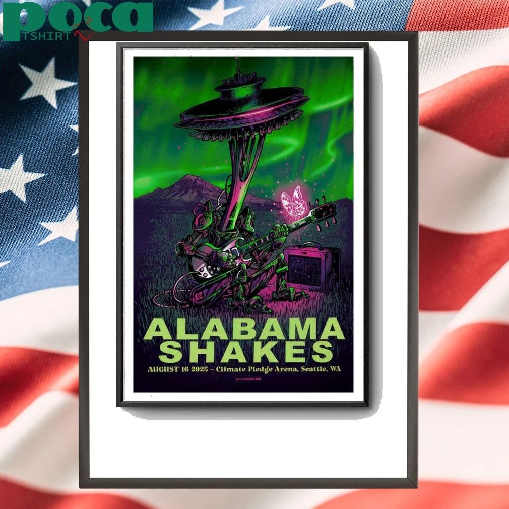Poster 08 16 2025 Seattle, WA Alabama Shakes shirt