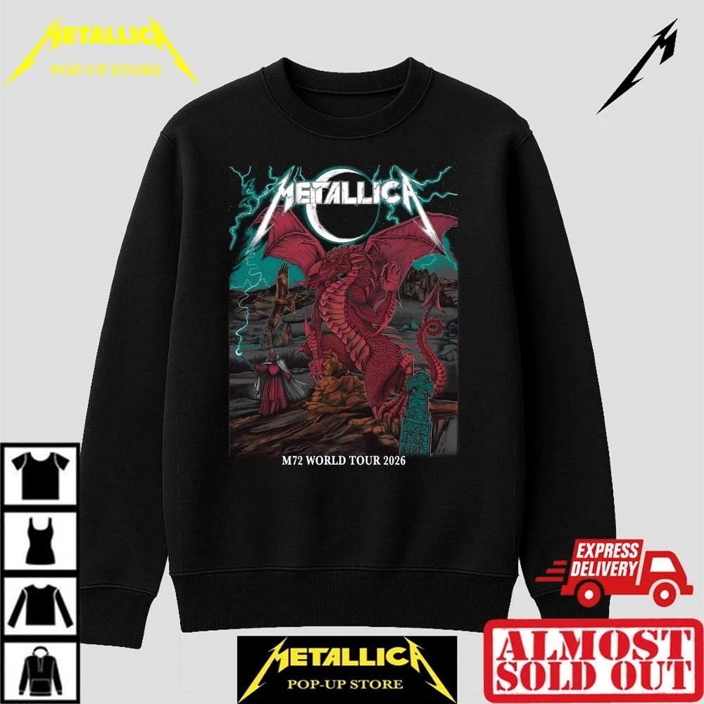 Metallica June 28 2026 Cardiff Concert Shirt – Exclusive Red Dragon Artwork