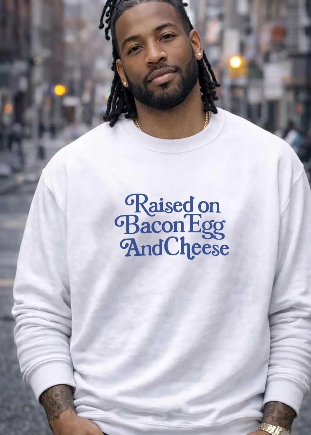 Comfort Food Apparel Raised on Bacon Egg and Cheese T-Shirt