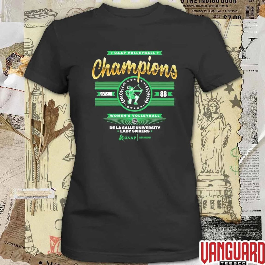 UAAP Women’s Volleyball Champions Season 88 De La Salle University Lady Spikers t-shirt