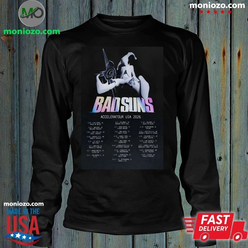 Original Bad Suns 2026 USA Accelerator Poster Shirt