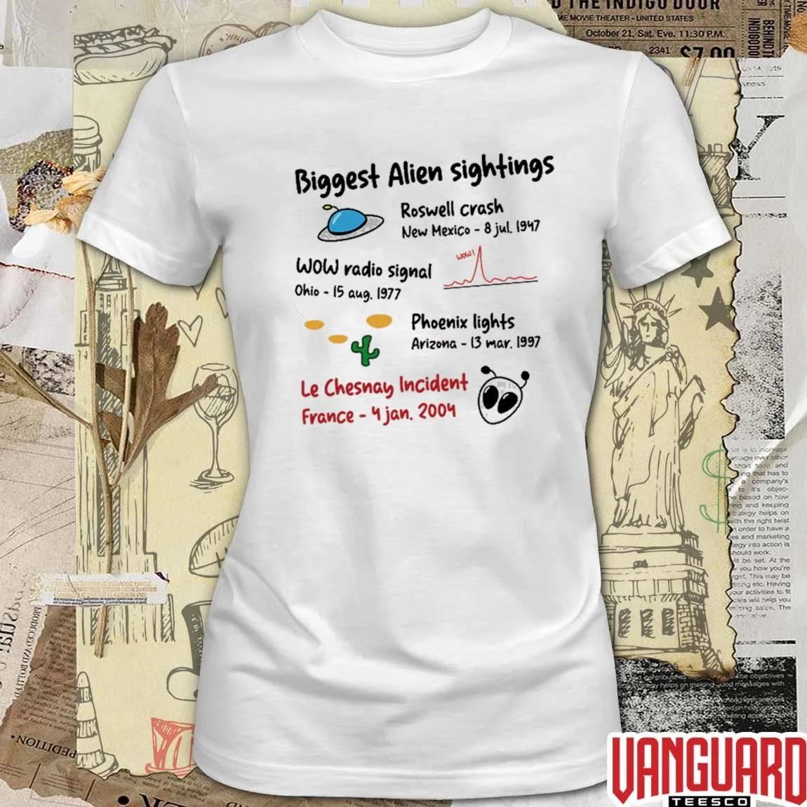 Biggest Alien Sightings Le Chesnay Incident France 4 January 2004 t-shirt