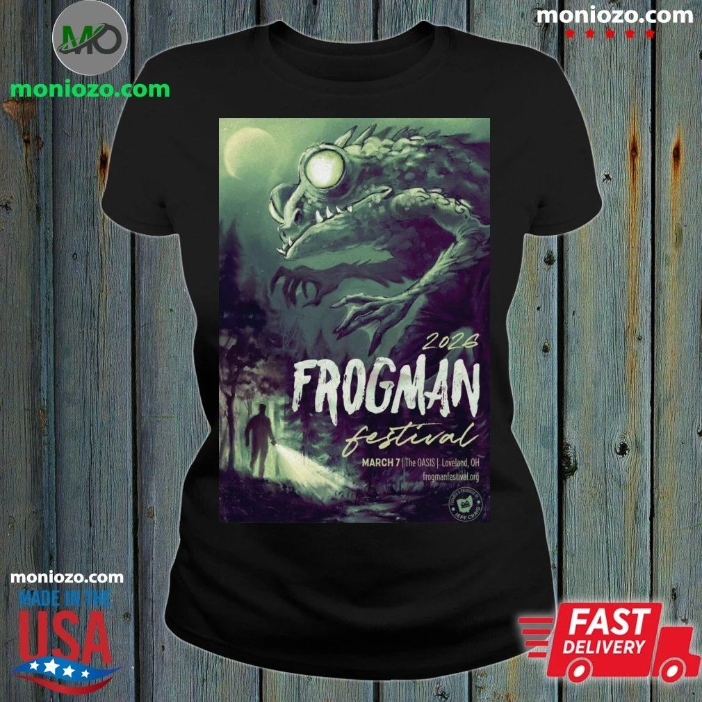 Frogman Festival Mar 7 2026 Poster Loveland, OH T-Shirt