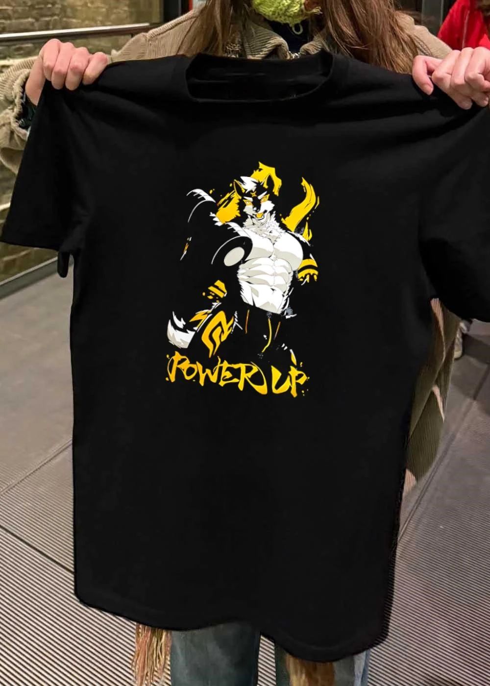 Gym Wolf Exercising Power Up T-Shirt