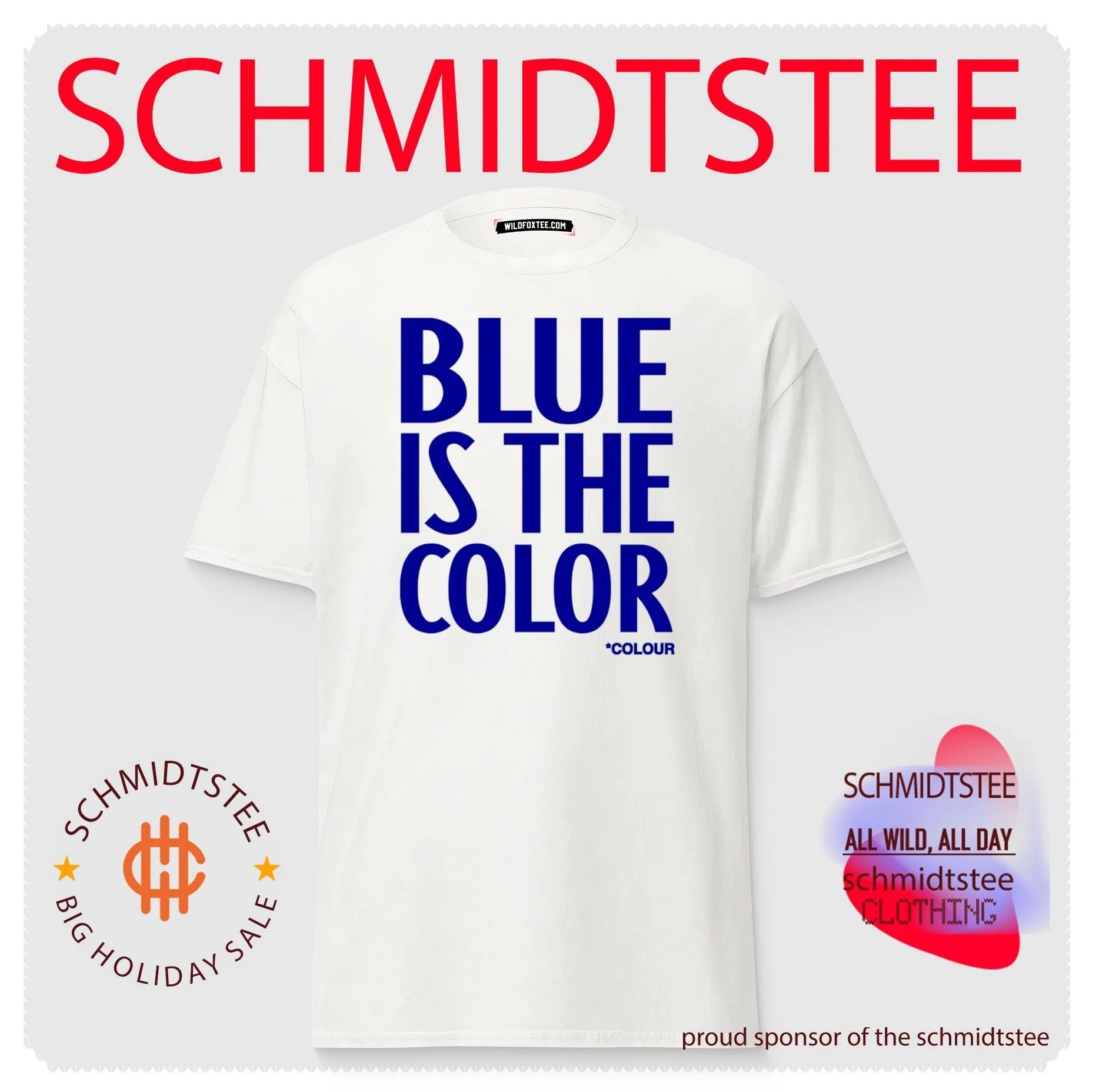 Blue Is the Color minimalist typography Soccer shirt