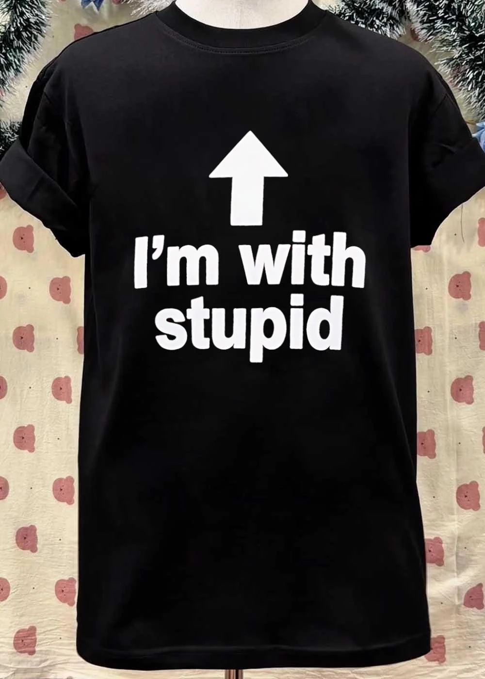Novelty Apparel I am with stupid Shirt