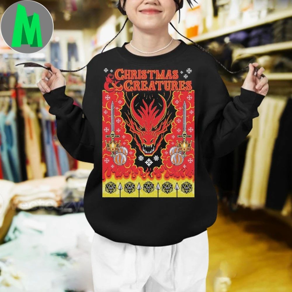 Original Dungeons & Dragons Christmas And Creatures Shirt
