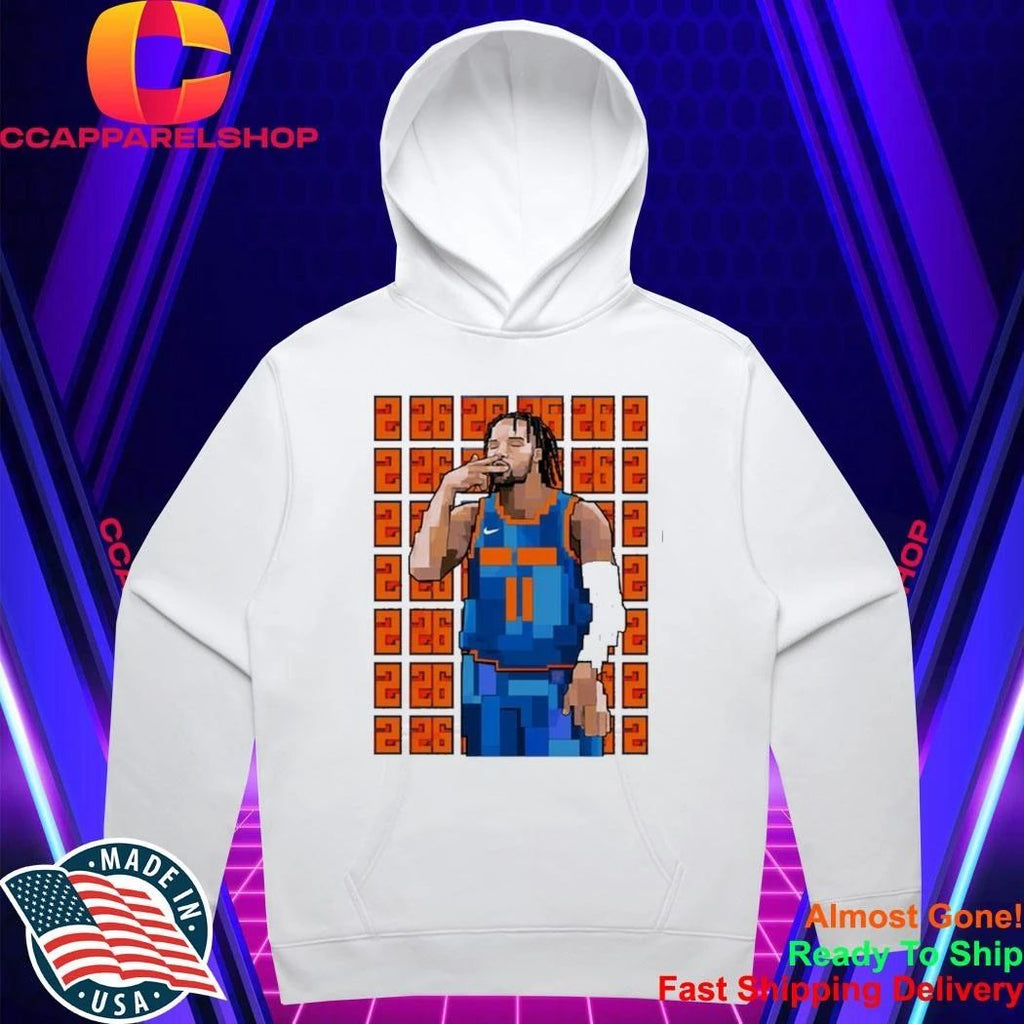 Jalen Brunson 11 Pixel Mosaic Geometric Art Basketball Finals 2026 Shirt