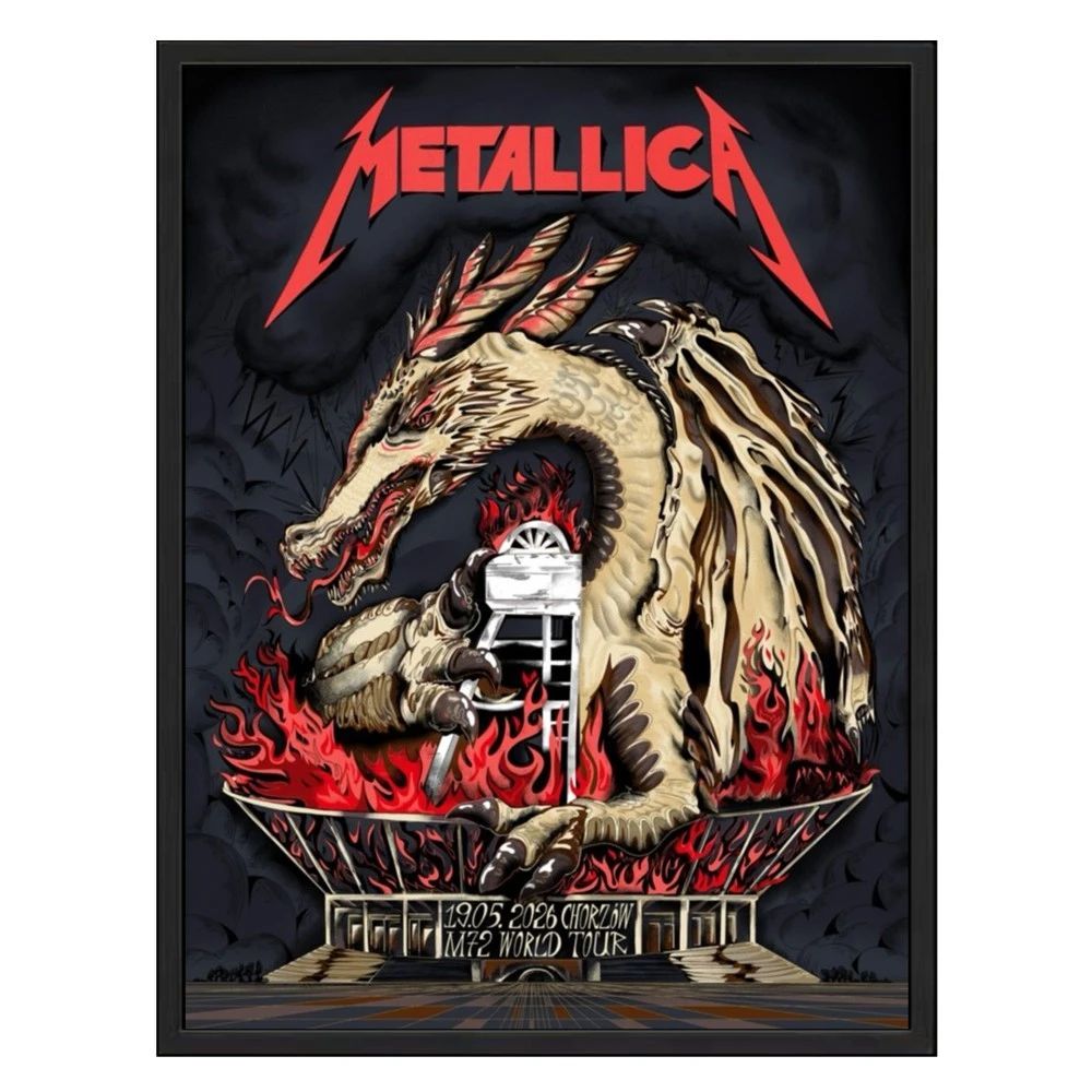 Metallica Chorzow Dragon Poster – Limited Edition M72 World Tour Art