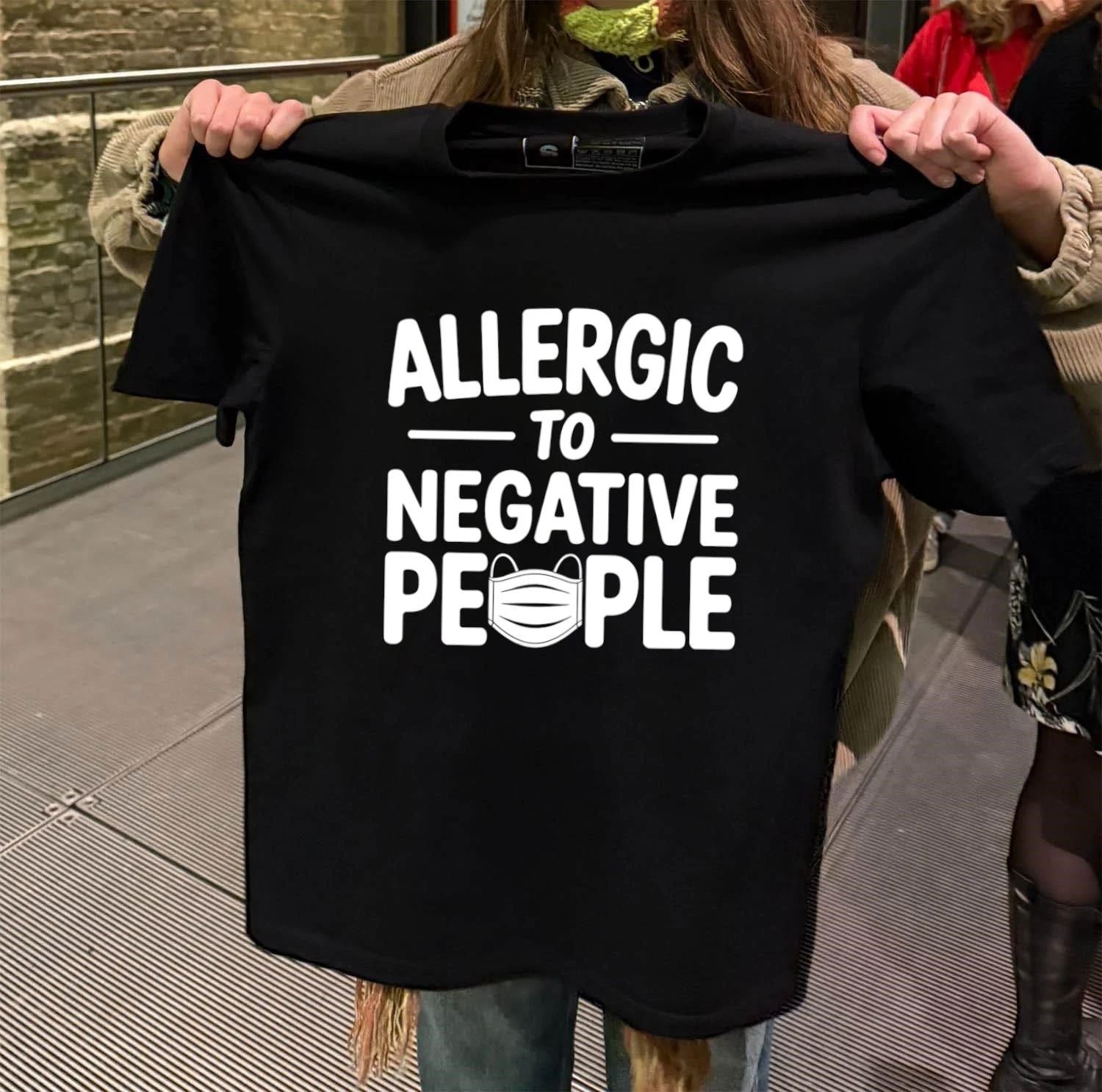 Allergic to Negative People Boxy shirt
