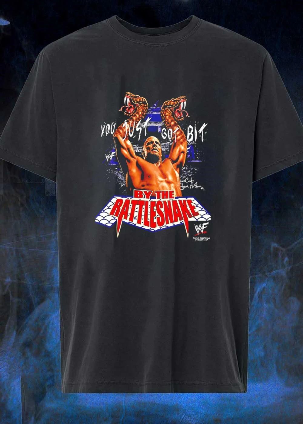 Stone Cold Steve Austin You Just Got Bit by the Rattlesnake WWF T-Shirt