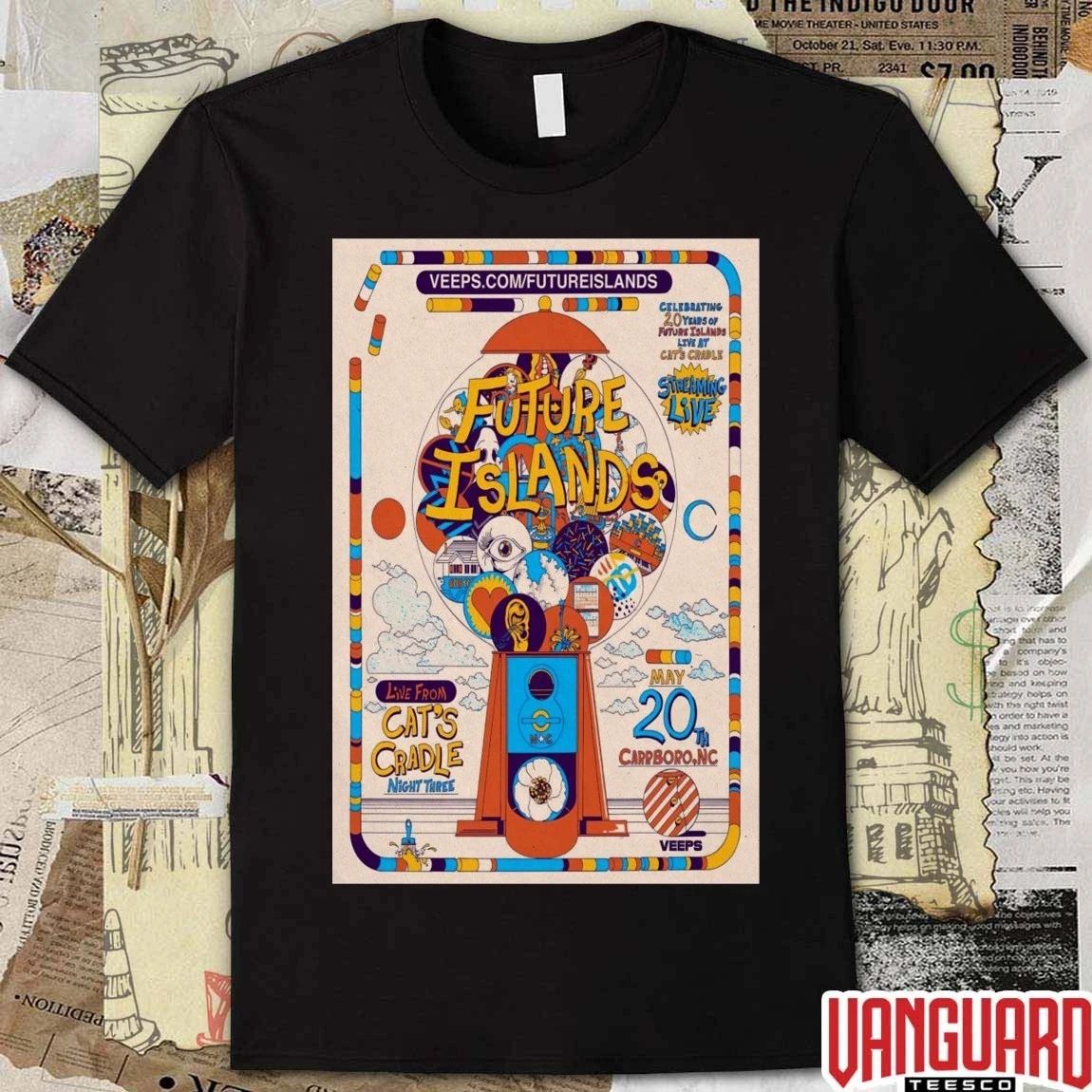 Future Islands Pop-Up Shop Poster May 20 2026 Cat’s Cradle Carrboro, NC t-shirt