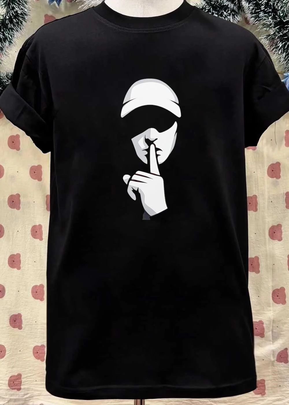 Quiet Please Man Hushing Gesture T-Shirt