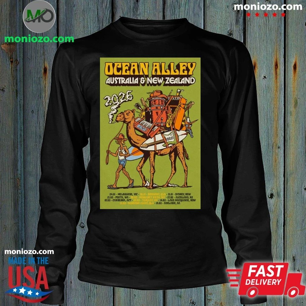 Original Ocean Alley 2026 AUS NZ Tour Limited Holographic Tour Poster T-Shirt – Best Gift for Music Fans