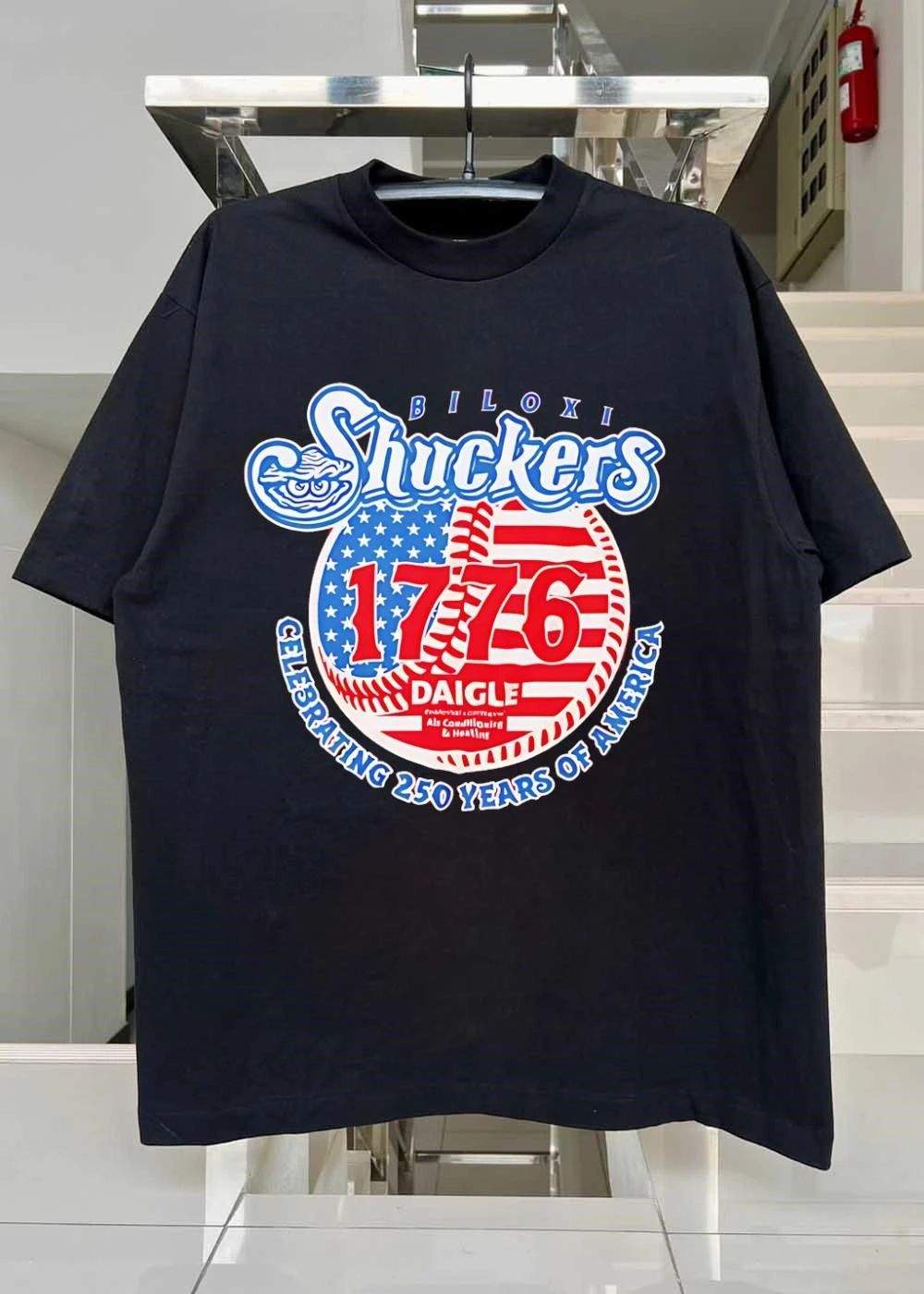 Daigle Air Conditioning & Heating Biloxi Shuckers 1776 Celebrating 250 Years of America Shirt