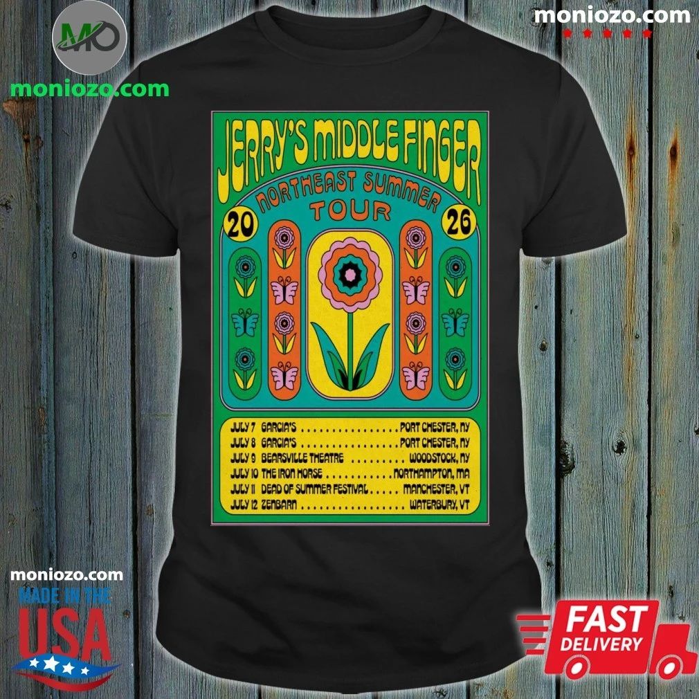 Original Poster Jerry’s Middle Finger Northeast Summer Tour 2026 Shirt