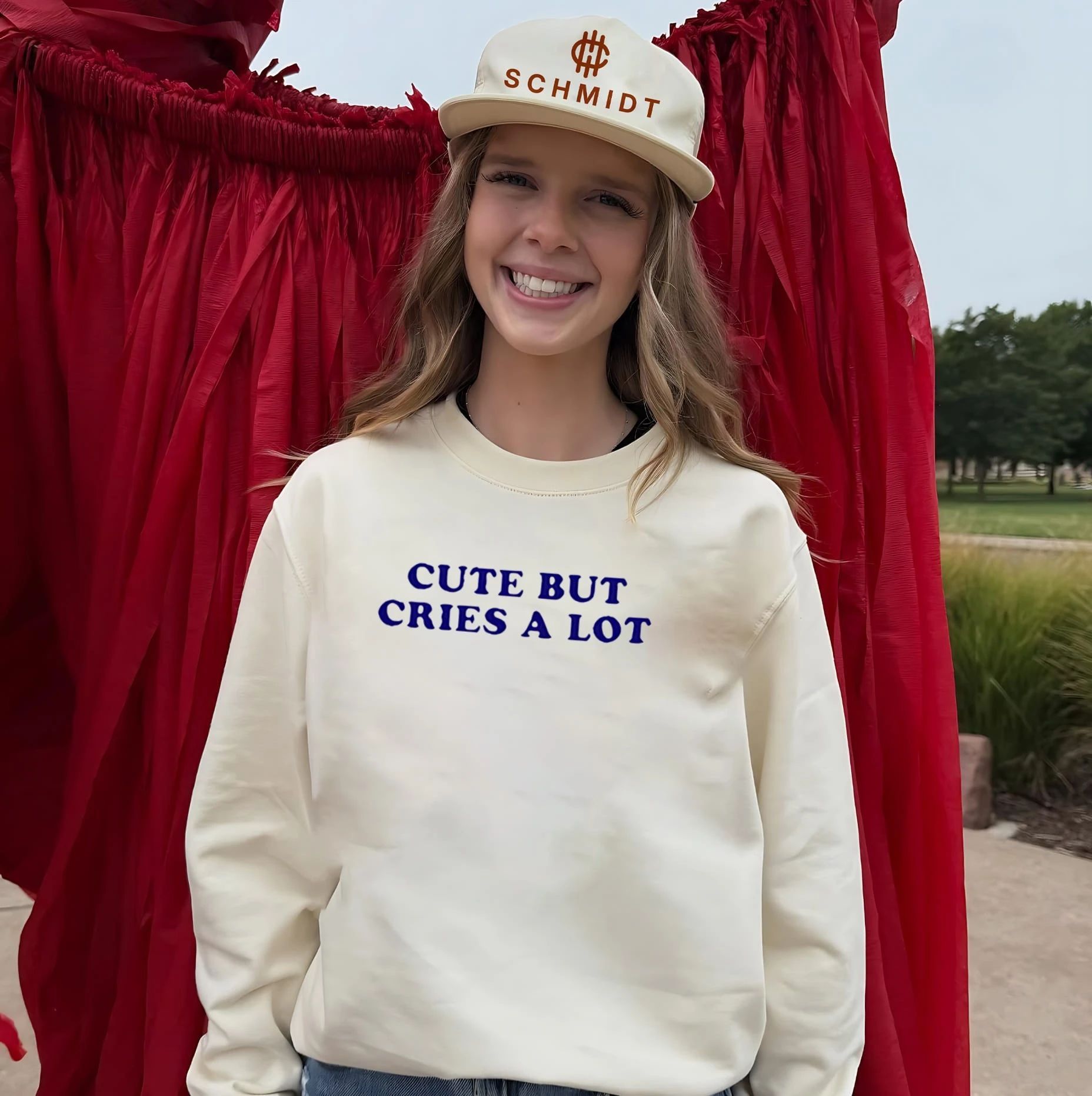 Cute but Cries a Lot funny quote emotional shirt
