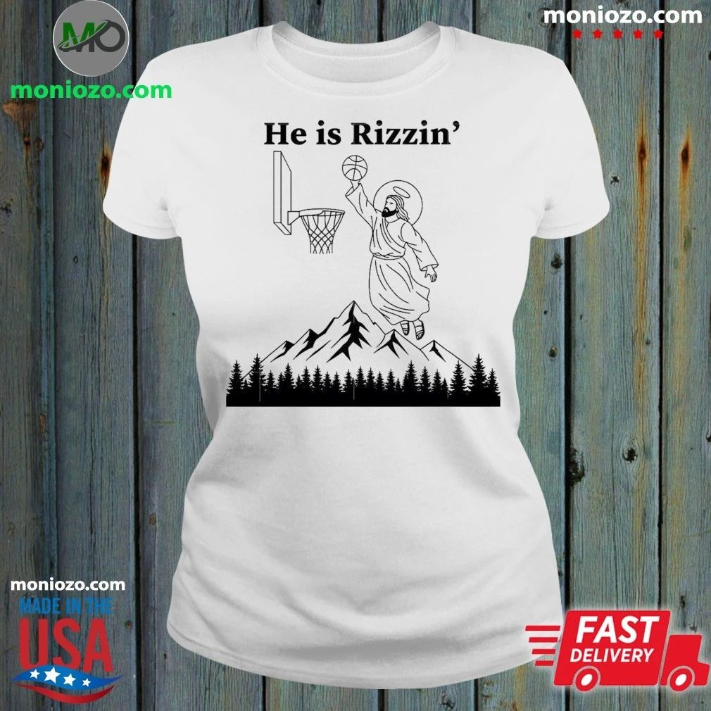 Original He is Risen Easter Jesus Playing Basketball Shirt