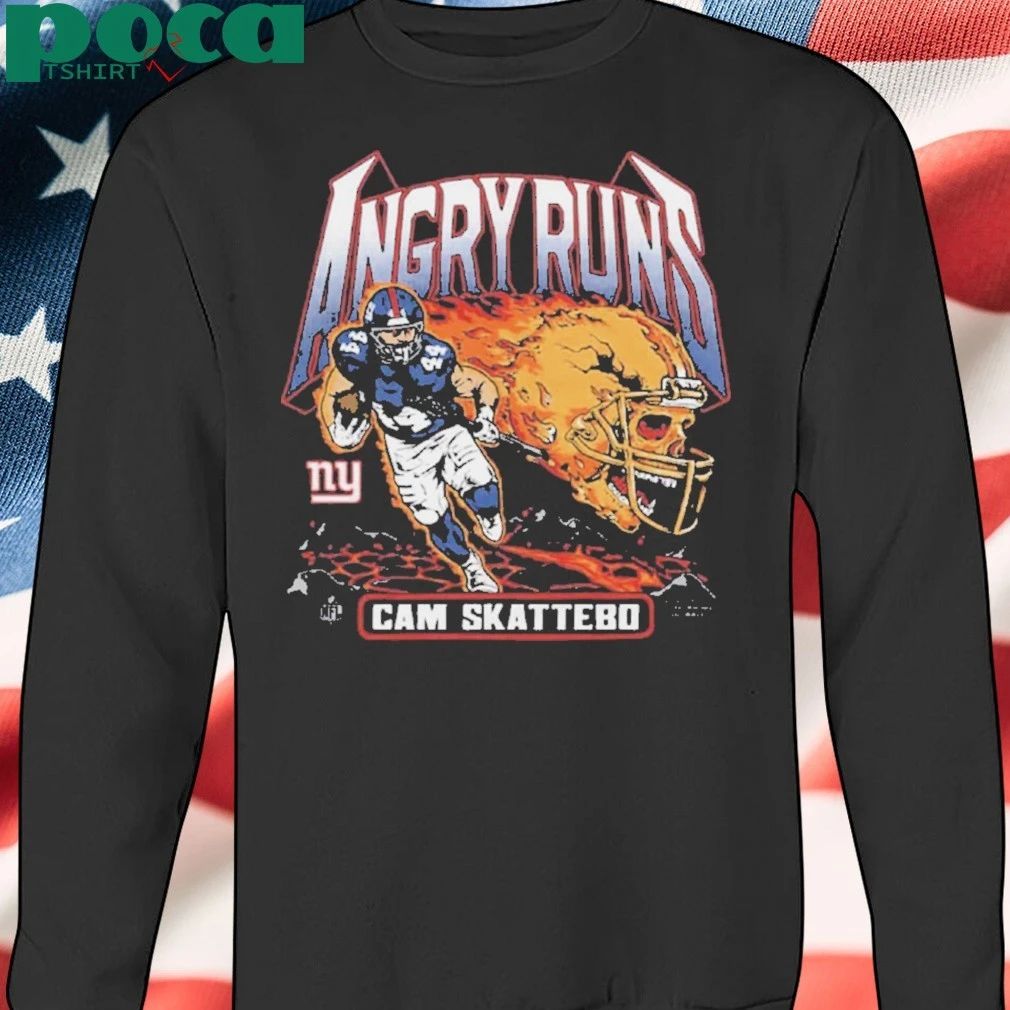 Cam Skattebo New York Giants Angry Runs Shirt