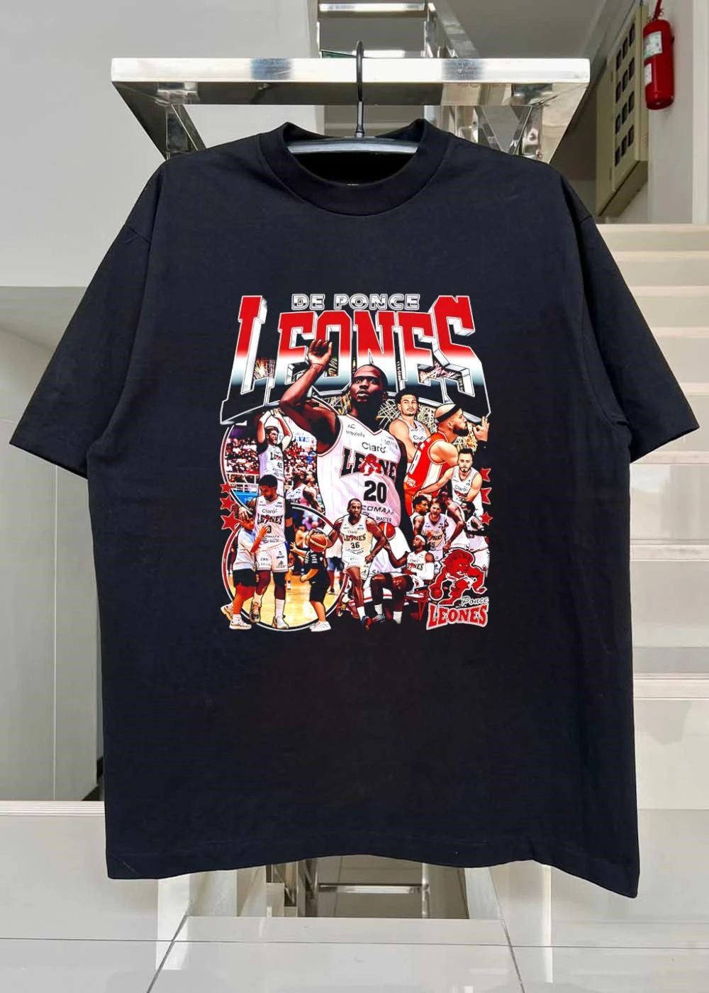 Leones de Ponce Basketball Team Players Action Vintage Style T-Shirt
