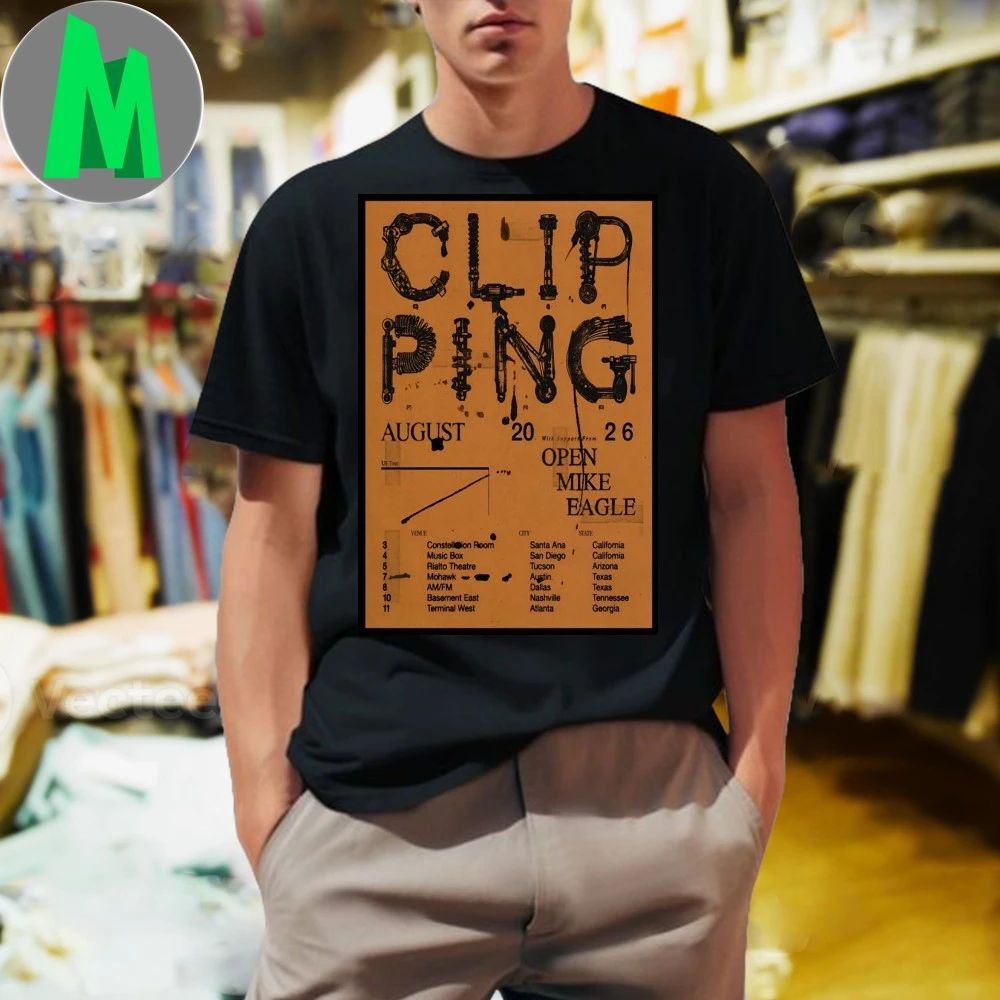 Clipping August Shows 2026 Poster Shirt