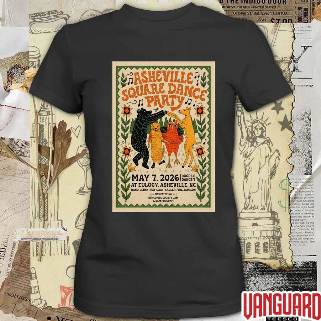 Asheville Square Dance Party Eulogy Asheville NC May 7 2026 Poster t-shirt