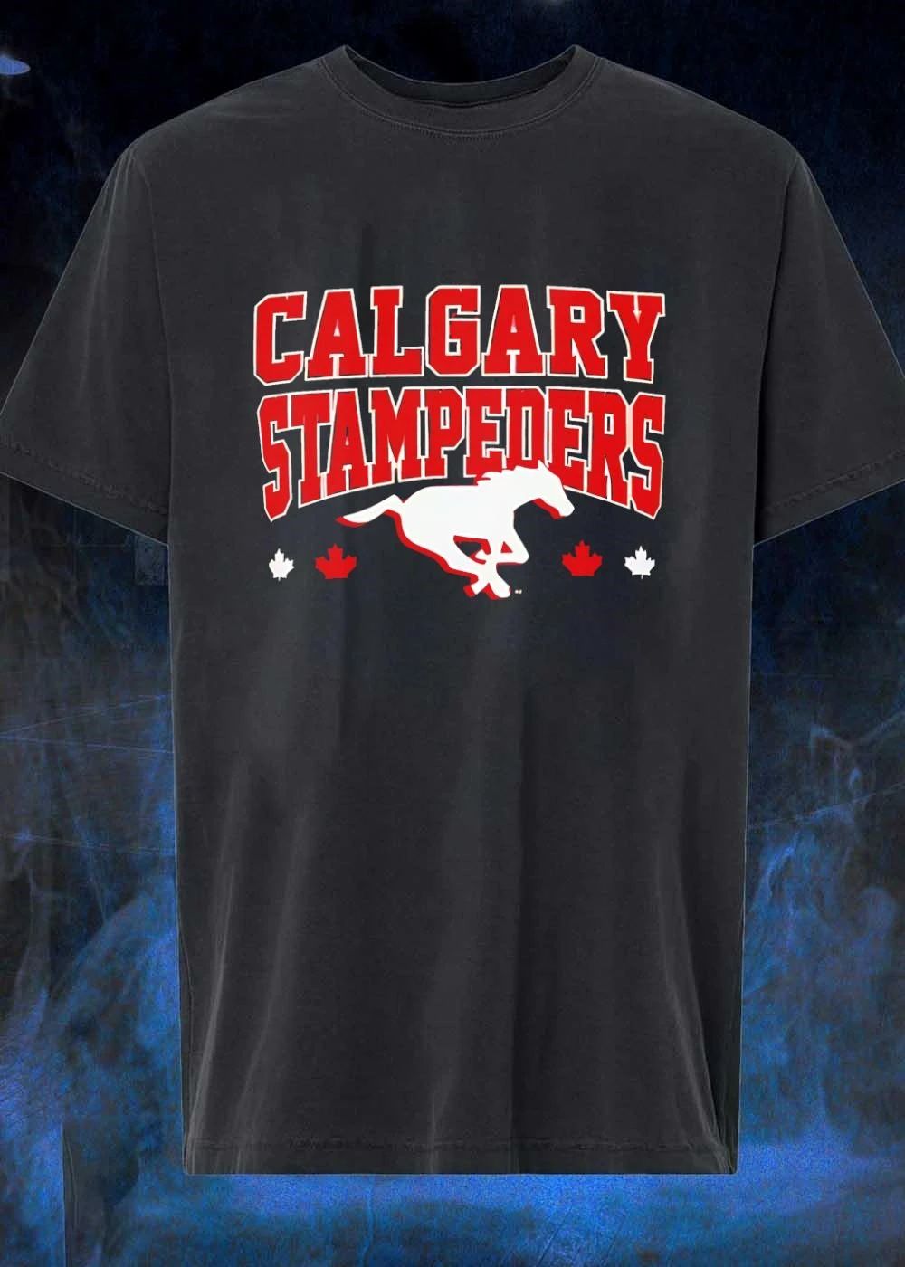 Calgary Stampeders Running Horse Maple Leaf Shirt