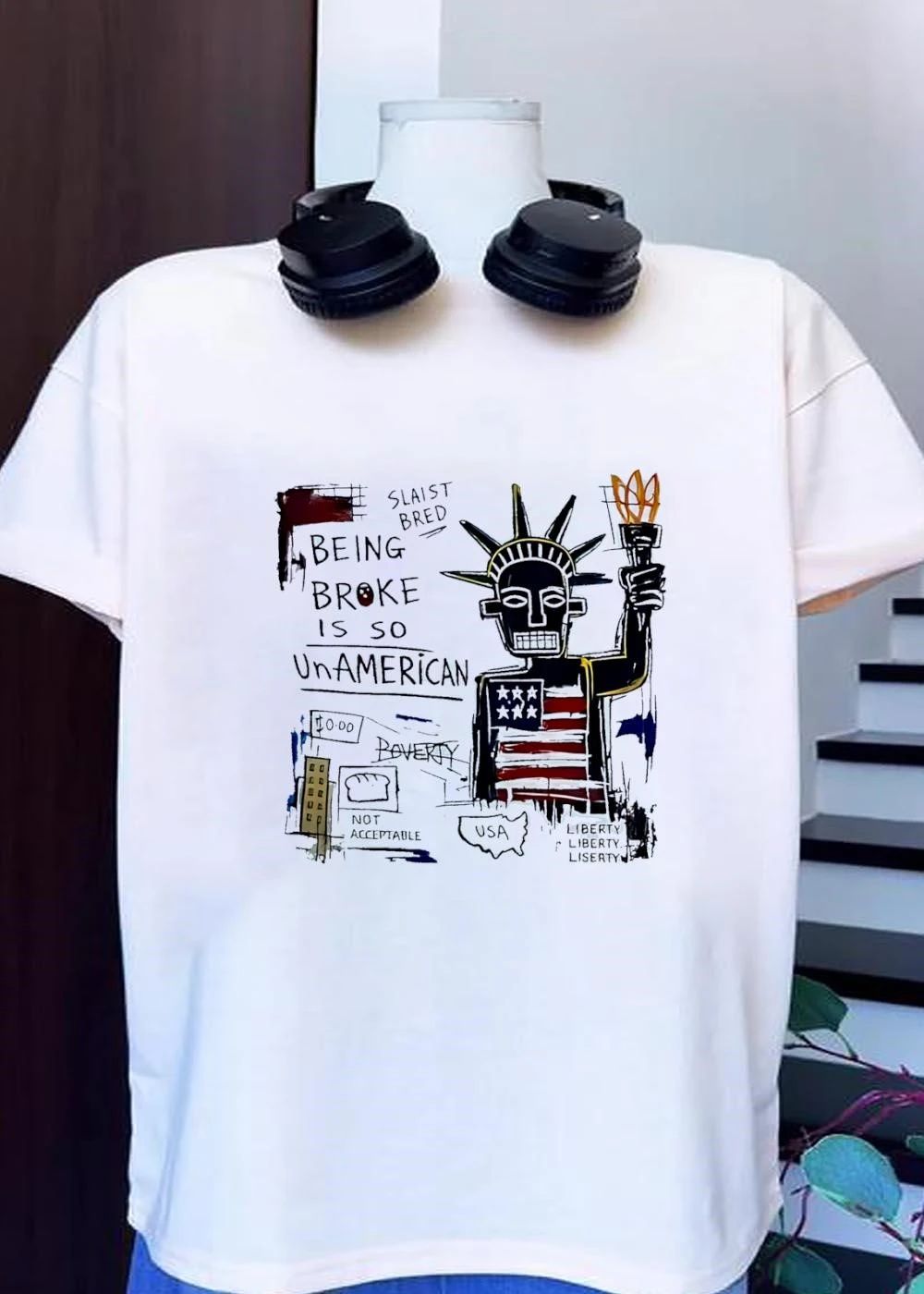 Slaist Bred Being Broke Is So UnAmerican Poverty Not Acceptable Usa Liberty Shirt