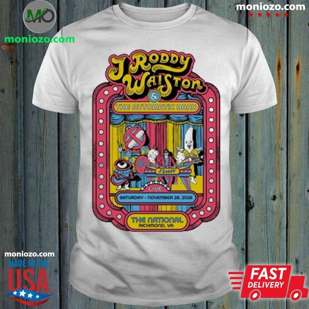 Original J Roddy Walston Richmond The National 28 November 2026 Shirt