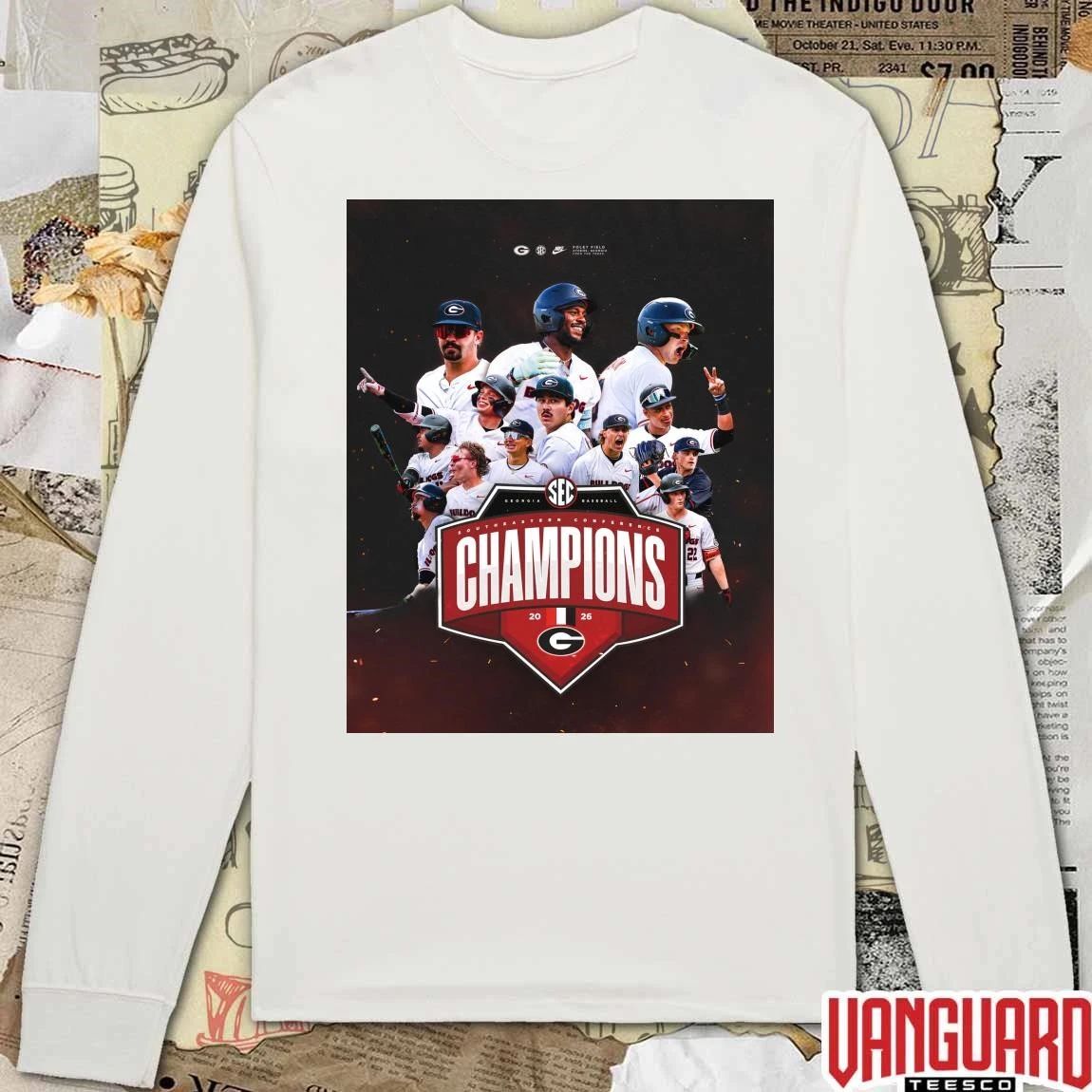 Georgia Bulldogs 2026 SEC Regular Season Championship Poster t-shirt