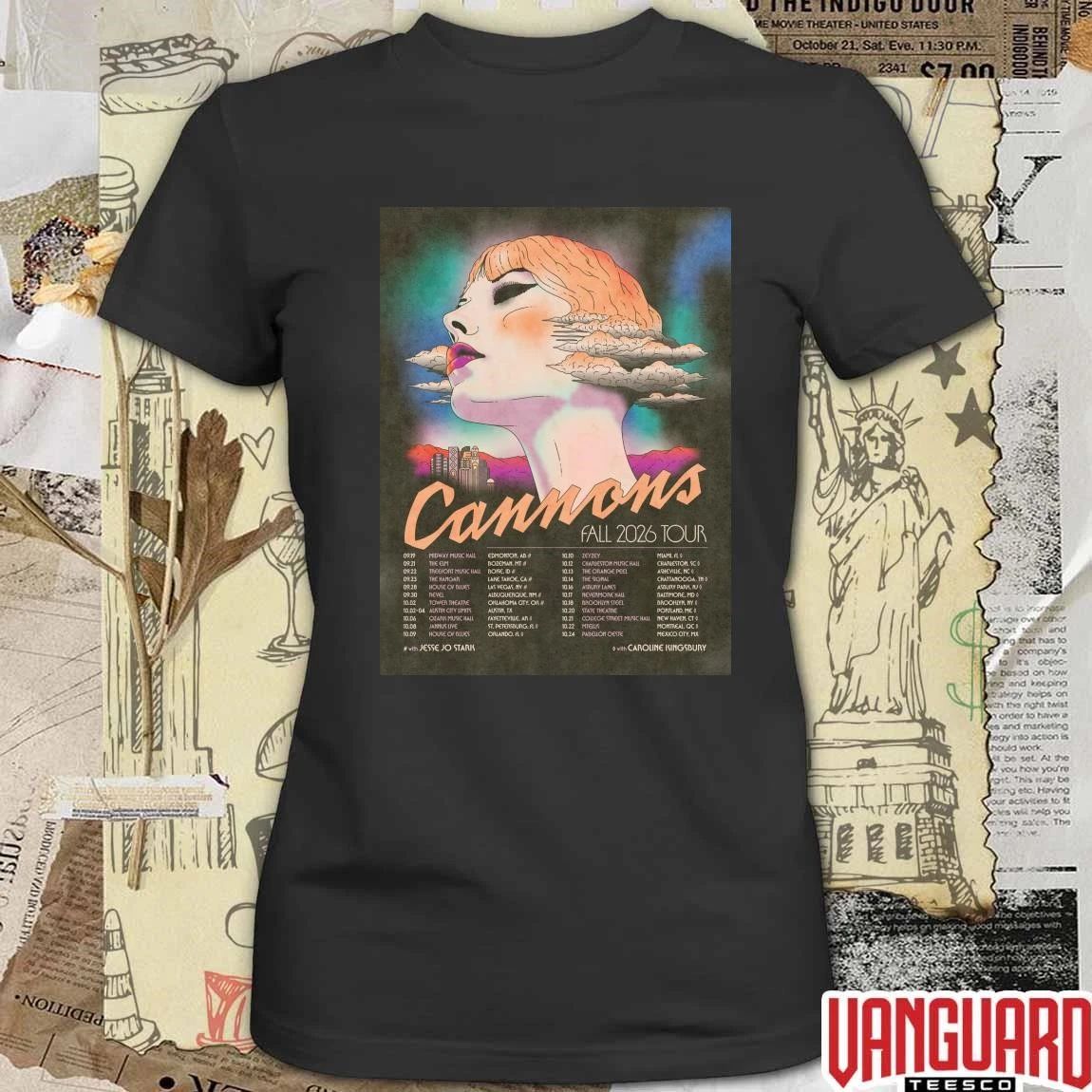 Everything Glows Tour Cannons Fall 2026 Poster t-shirt