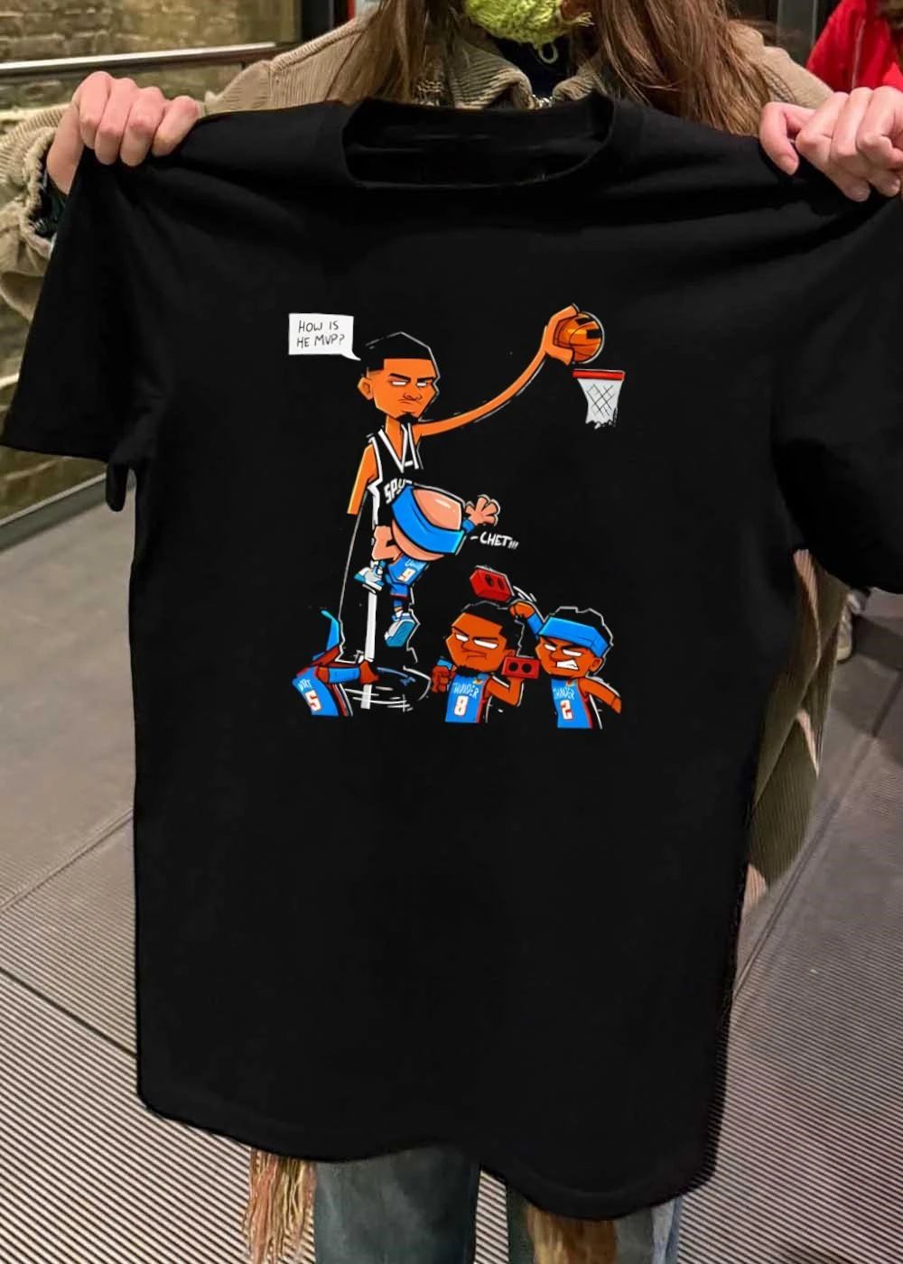 Victor Wembanyama San Antonio Spurs Chet Holmgren Oklahoma City Thunder How is he MVP NBA shirt