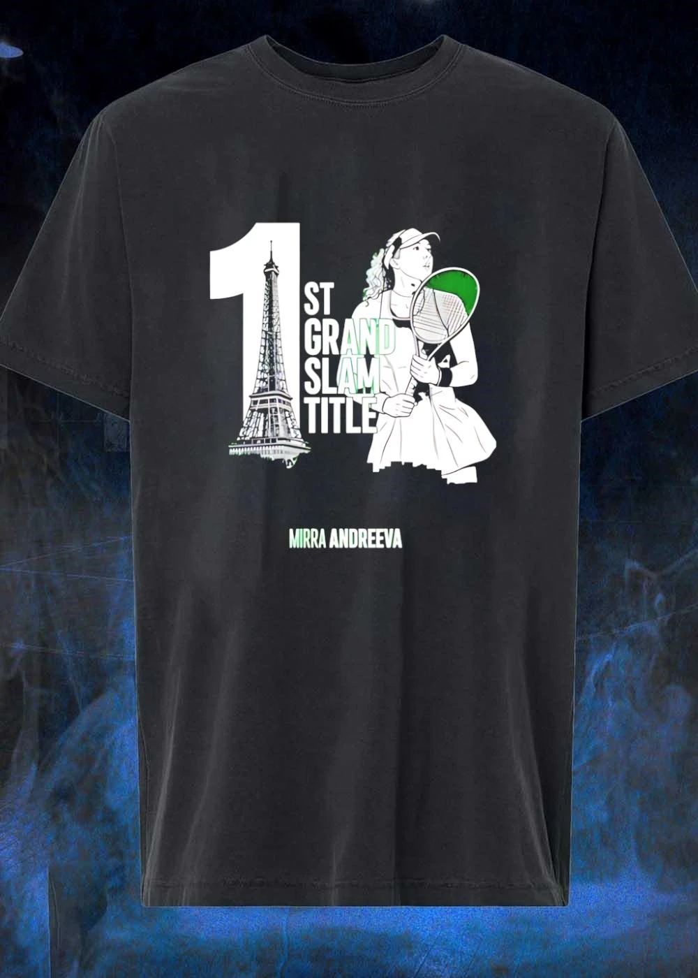 Mirra Andreeva 1st Grand Slam Title Paris Tennis T-Shirt