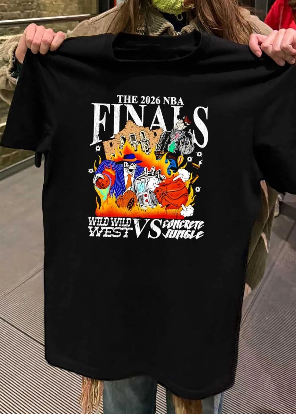 The 2026 NBA Finals Wild Wild West vs Concrete Jungle Skeleton Basketball Shirt