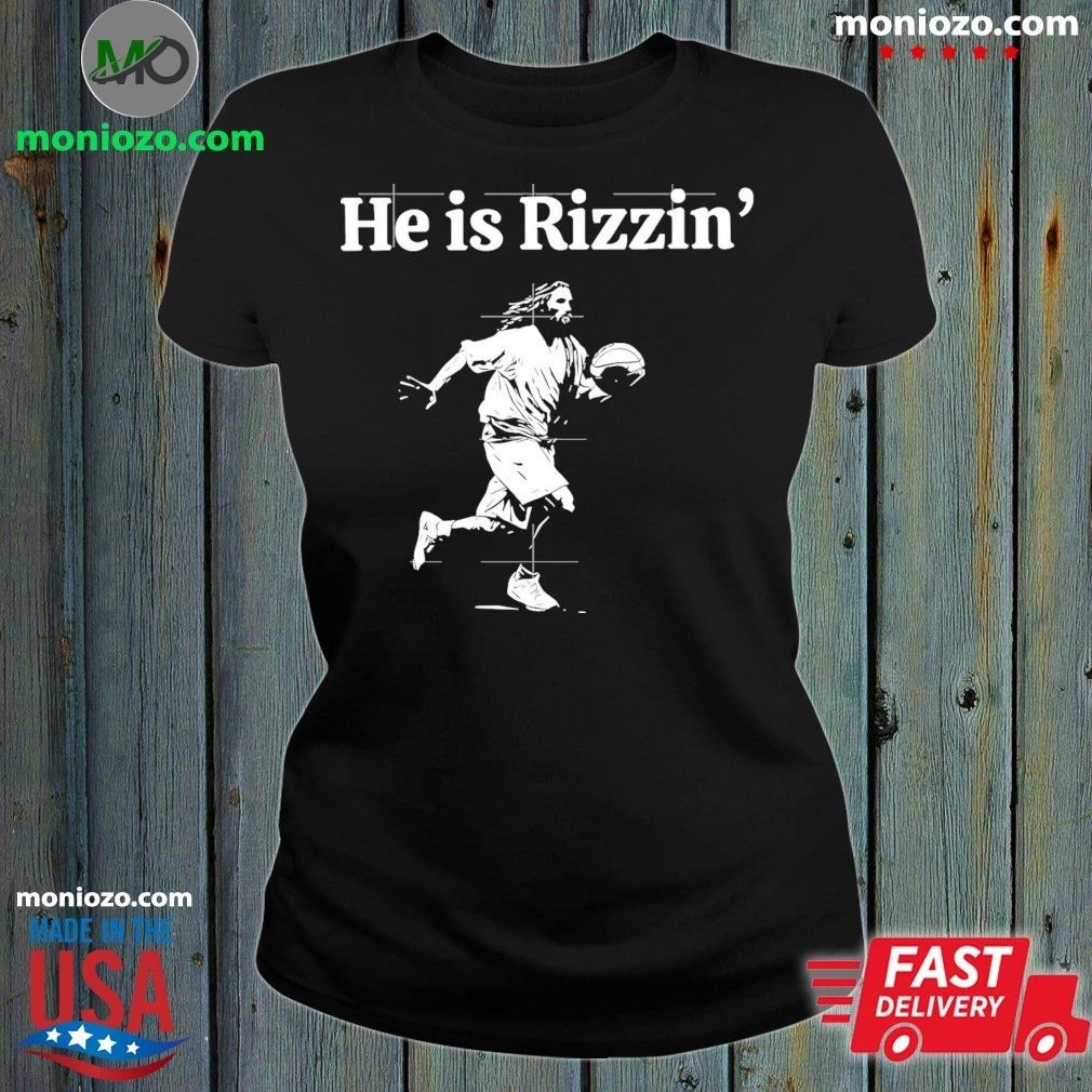 Original He is Risen Funny Easter Jesus Playing Basketball Shirt