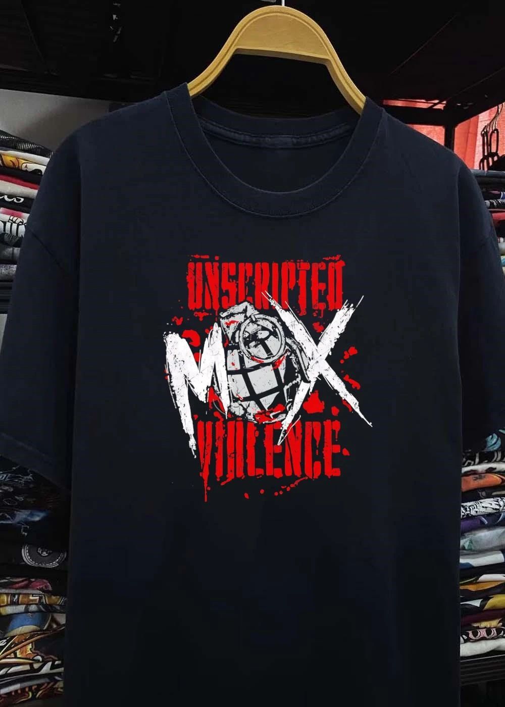 AEW Unscripted Violence Grenade Logo T-Shirt