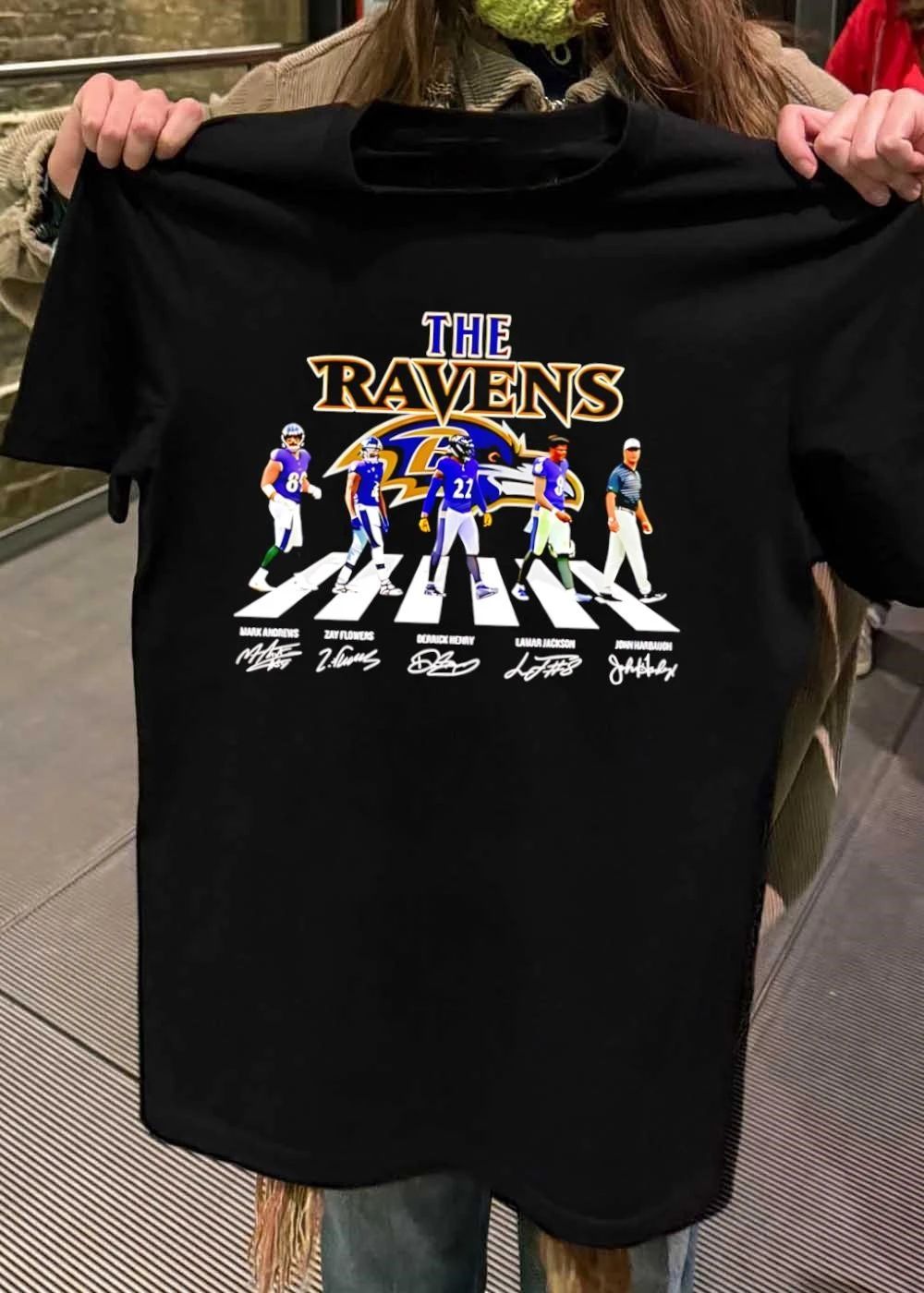 The Ravens Abbey Road Mark Andrews Zay Flowers Derrick Henry signatures shirt