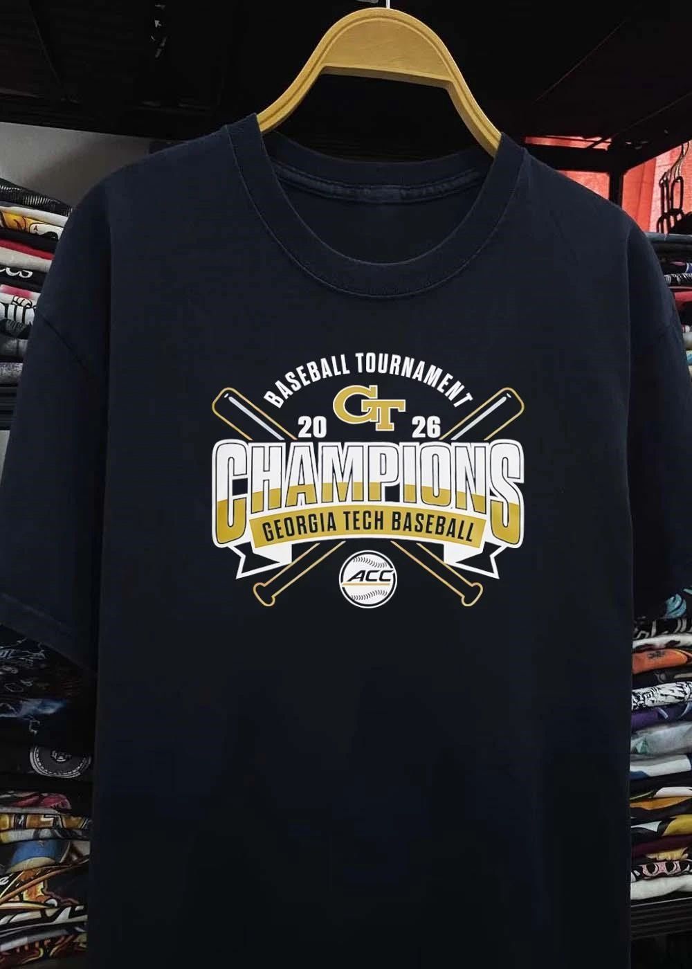 Georgia Tech Baseball Tournament Champions 2026 ACC Shirt