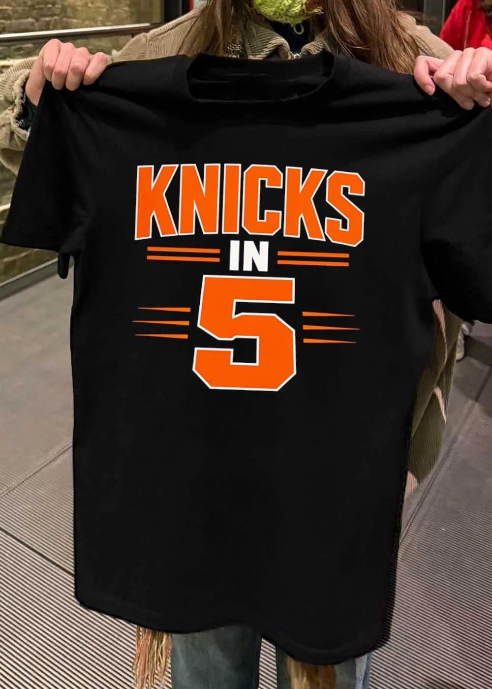 Knicks In 5 Big Text T-Shirt