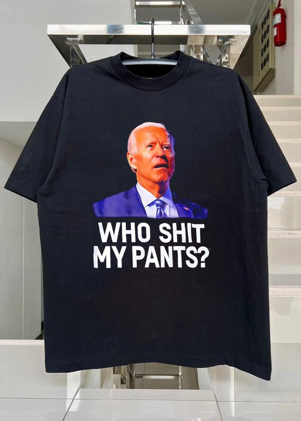 Funny Political Parody Who Shit My Pants President T-Shirt