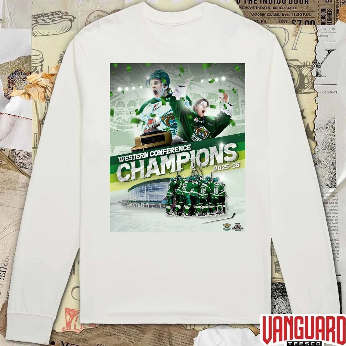 Everett Silvertips 2026 Western Conference Champions 2025-26 Poster t-shirt