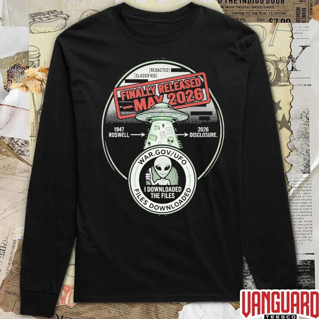 UFO Files Release Finally Released May 2026 Government Disclosure t-shirt