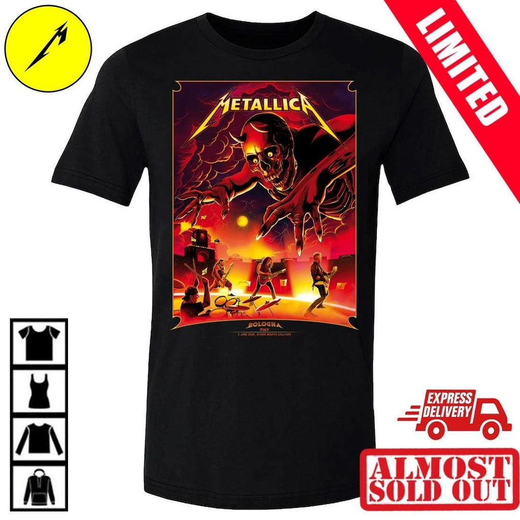 Metallica Pop-Up Shop Bologna Italy June 3 2026 Official Tee